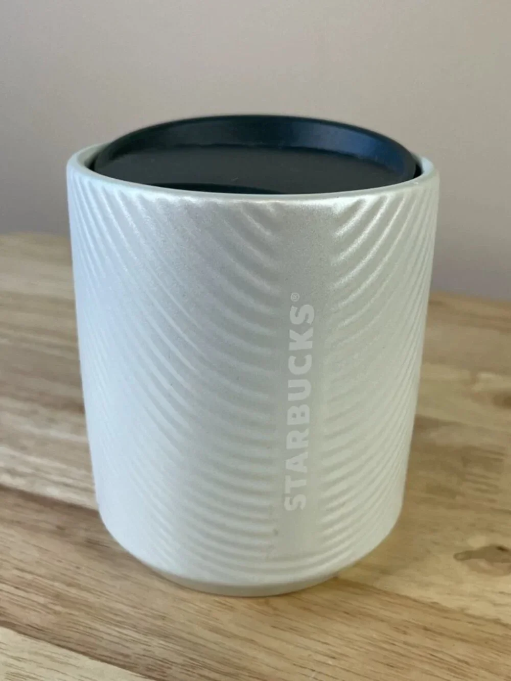 Starbucks 2023 Mint Green Pearlescent Ribbed Ceramic Tumbler 8 oz NWT